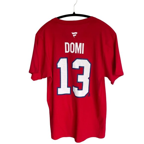 NHL© FANATICS Montreal Canadiens Habs 13 Domi Red T-Shirt 100% Cotton Women's S - Picture 4 of 11